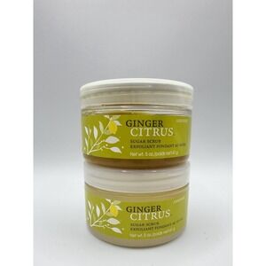 (2) Arbonne Ginger Citrus Sugar Scrub 10 Oz NEW Cleanse Body Scrub